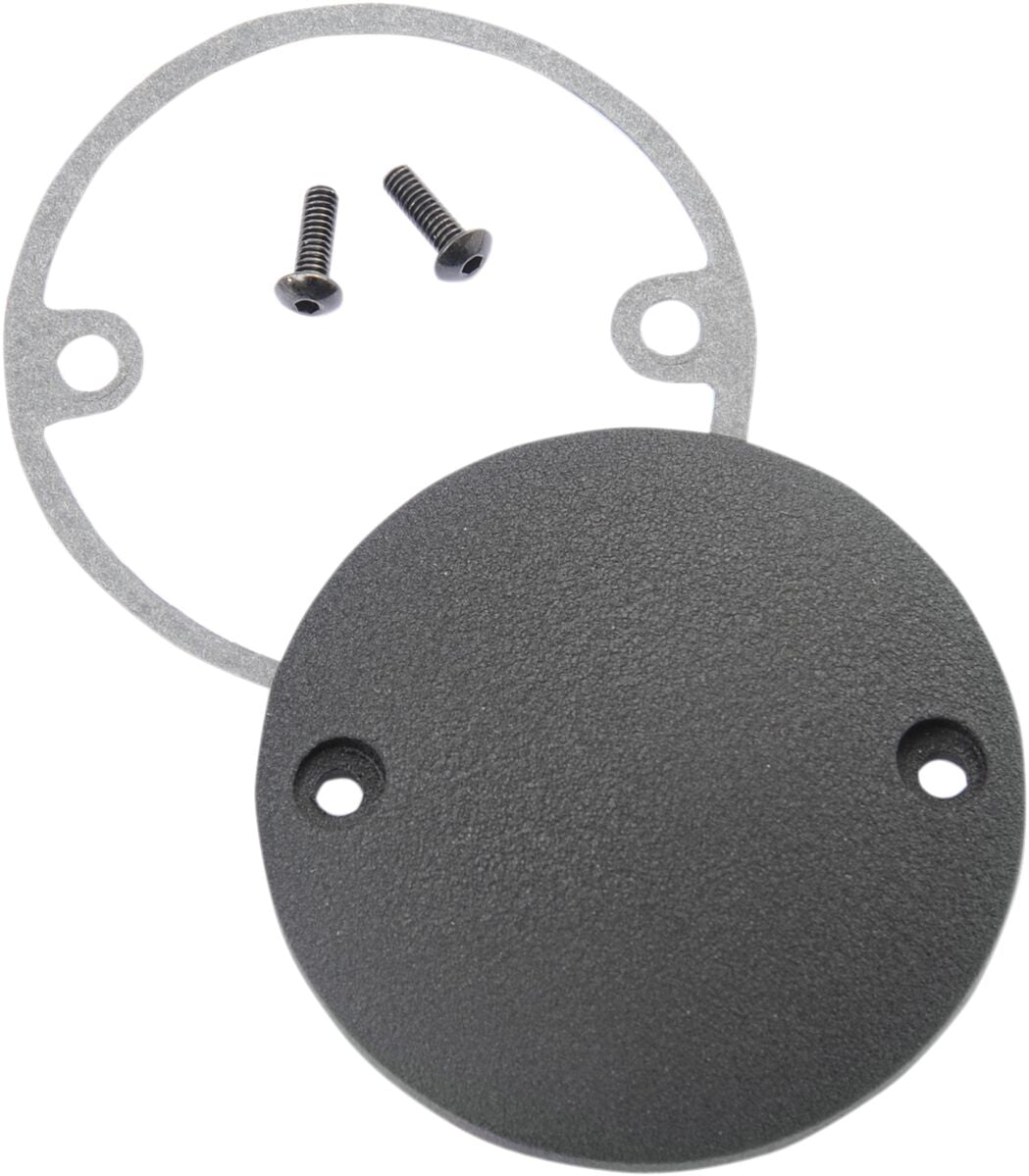 Drag Specialties POINT COVER WRINKLE BLACK 2-HOLE 30-0152KWB