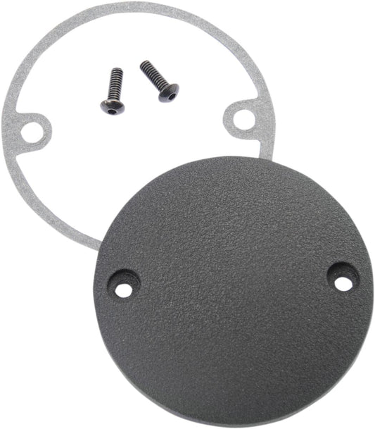 Drag Specialties POINT COVER WRINKLE BLACK 2-HOLE 30-0152KWB