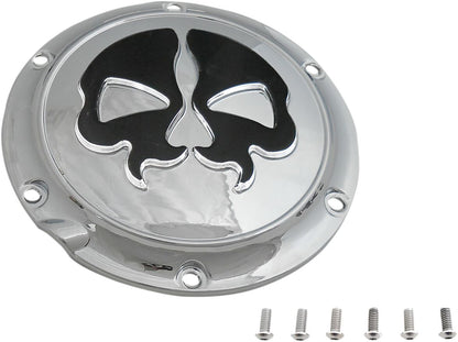 Drag Specialties COVER DERBY SPLIT SKULL 6-HOLE CHROME 78044