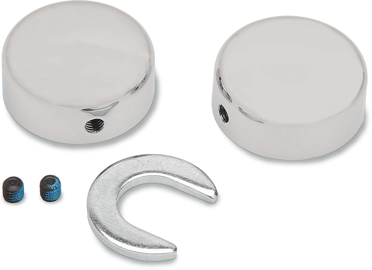 Drag Specialties SWINGARM PIVOT BOLT COVERS CHROME 16-0206
