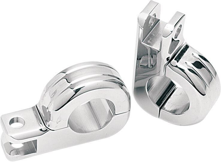 Drag Specialties TWO-PIECE FOOTPEG CLAMP 1.25" CHROME 362124