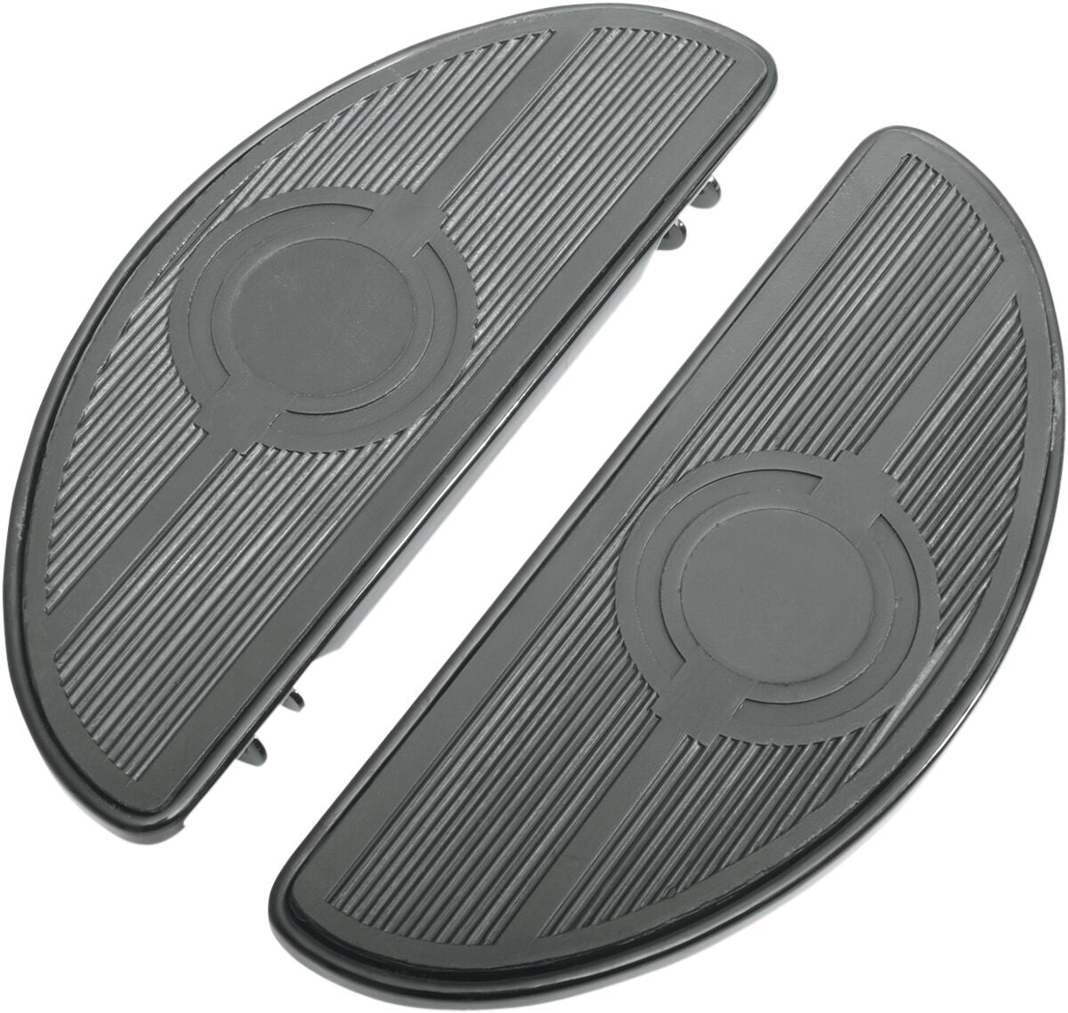 Drag Specialties HALF-MOON FLOORBOARDS W/O VIBRATION INSERTS BLACK 17-0418LB