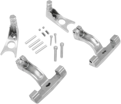 Drag Specialties PASSENGER FLOORBOARD MOUNT KIT CHROME SOFTAIL 00-17 P17-0411C