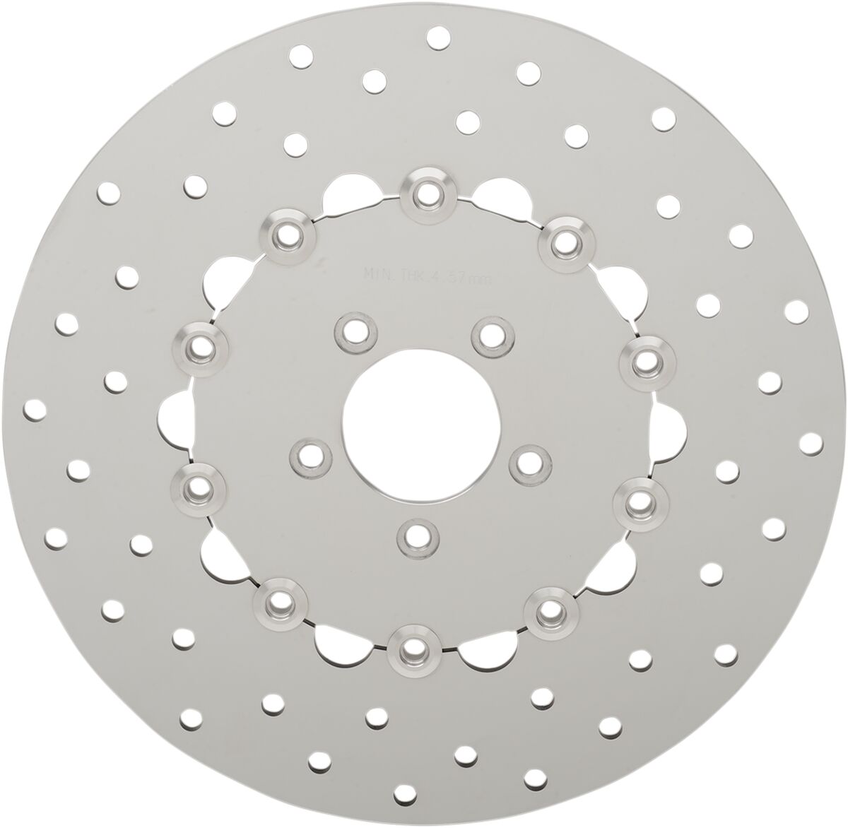 Drag Specialties ROTORS BRAKE 11.8" FRONT DRILLED POLISHED STAINLESS STEEL B06-0199ASP