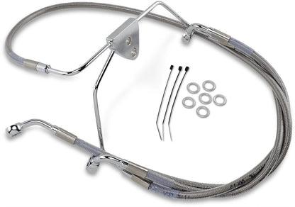 Drag Specialties FRONT BRAKE LINE STAINLESS STEEL EXTENDED 8" 660411-8