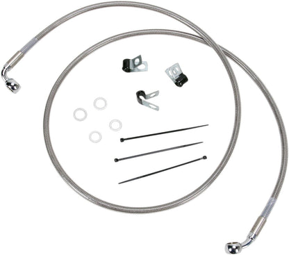 Drag Specialties FRONT BRAKE LINE STAINLESS STEEL EXTENDED 6" 660214-6