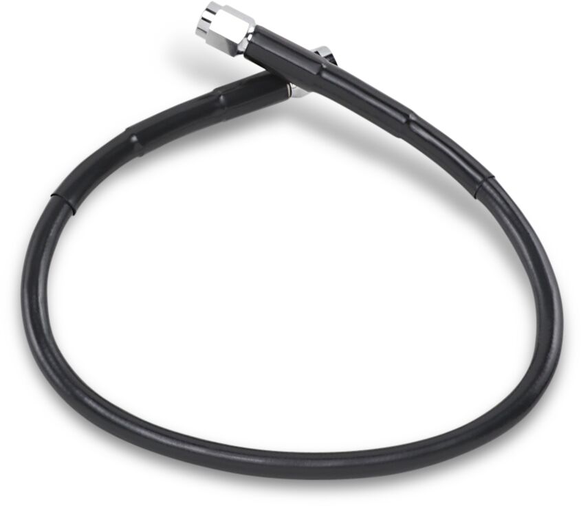 Drag Specialties UNIVERSAL BRAKE LINE BLACK VINYL COATED STAINLESS STEEL DOT AN-3 17" 817-BLK