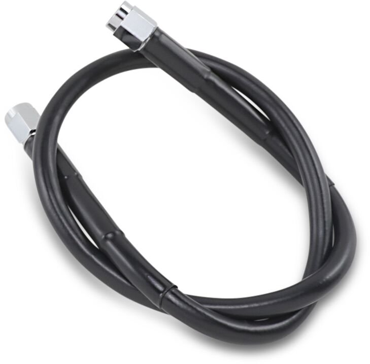 Drag Specialties UNIVERSAL BRAKE LINE BLACK VINYL COATED STAINLESS STEEL DOT AN-3 22" 822-BLK