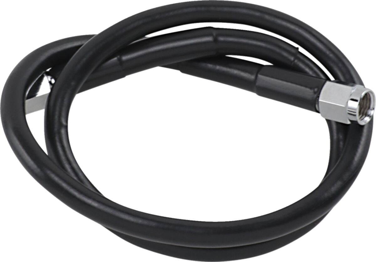 Drag Specialties UNIVERSAL BRAKE LINE BLACK VINYL COATED STAINLESS STEEL DOT AN-3 26" 826-BLK