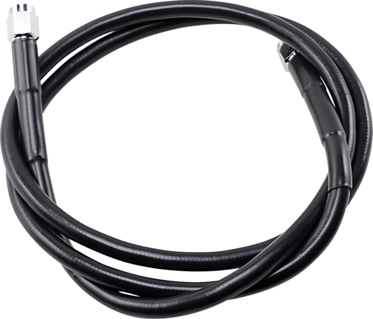 Drag Specialties UNIVERSAL BRAKE LINE BLACK VINYL COATED STAINLESS STEEL DOT AN-3 44" 844-BLK