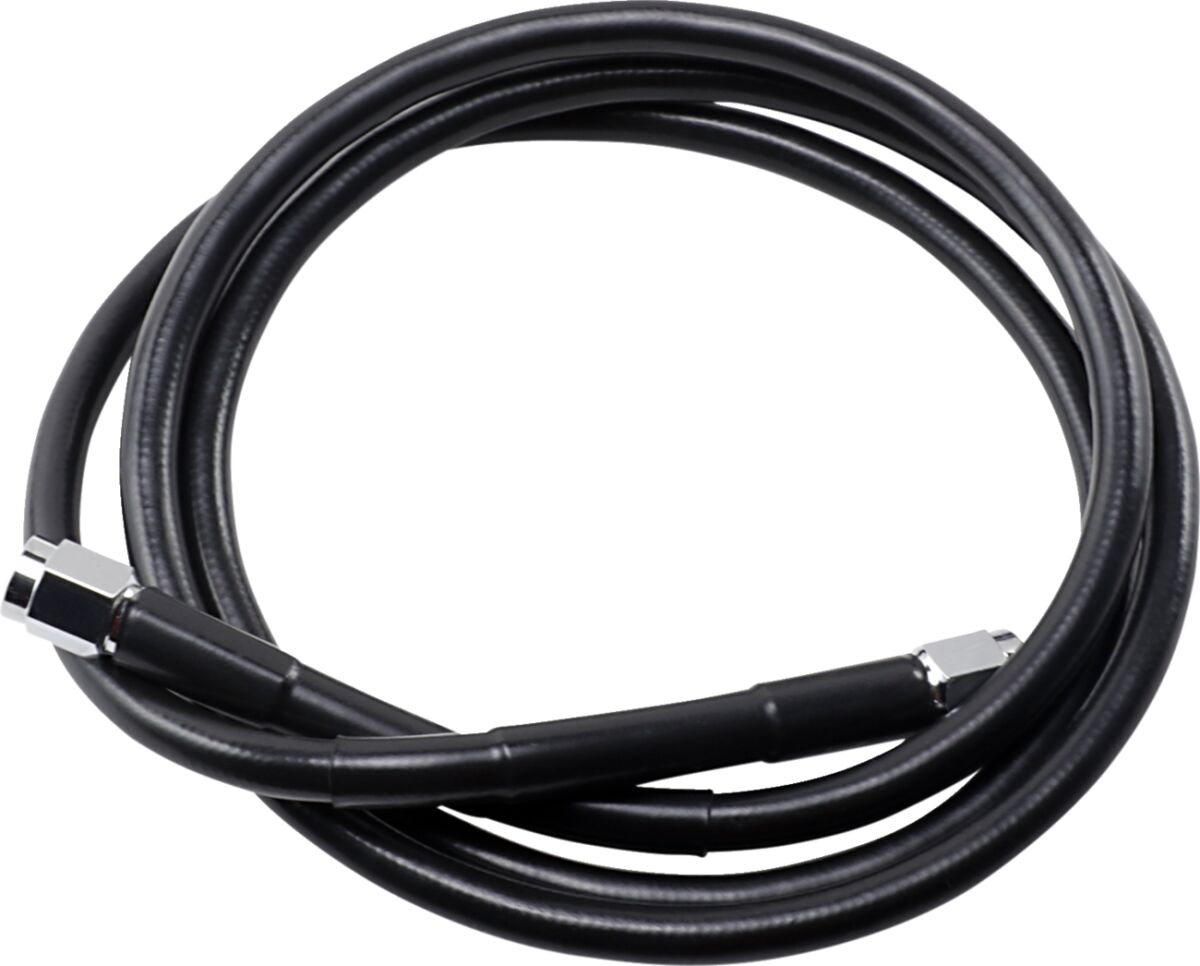 Drag Specialties UNIVERSAL BRAKE LINE BLACK VINYL COATED STAINLESS STEEL DOT AN-3 52" 852-BLK