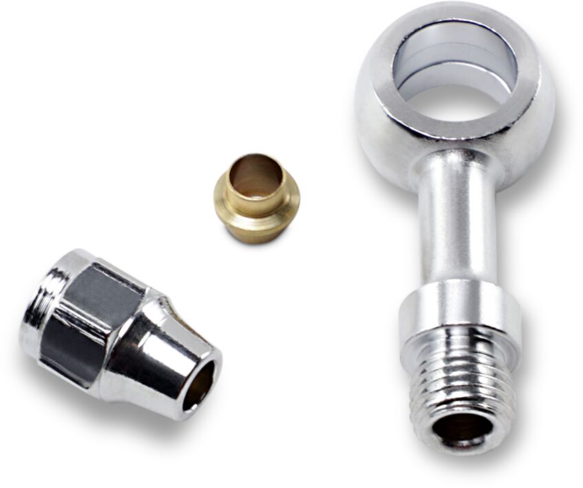 Drag Specialties UNIVERSAL BRAKE LINE FITTING CHROME 7/16"-BANJO STRAIGHT 352