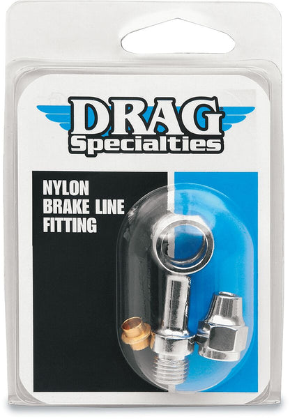 Drag Specialties UNIVERSAL BRAKE LINE FITTING CHROME 7/16"-BANJO STRAIGHT 352