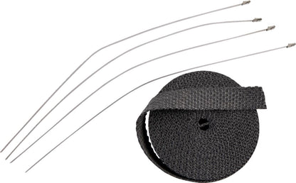 Drag Specialties EXHAUST HEAT WRAP 1" X 25' BLACK W/ TIE 526-2002