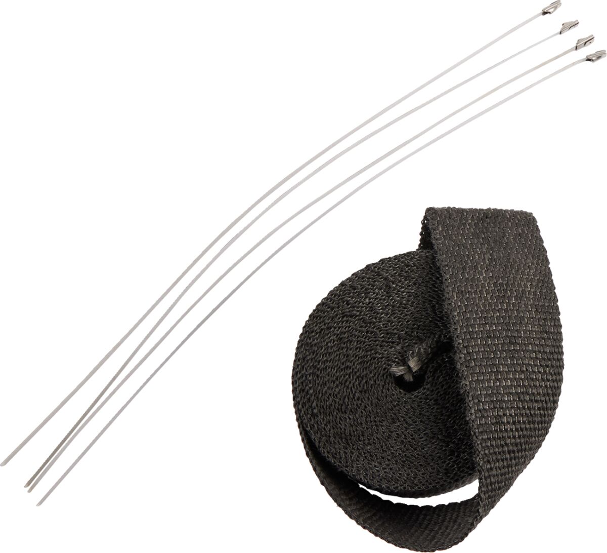 Drag Specialties EXHAUST HEAT WRAP 2" X 25' BLACK W/ TIE 526-2004