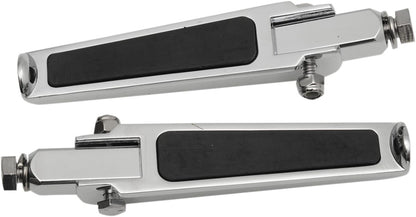 Drag Specialties FOOTPEGS W/ RUBBER INLAY CHROME BOLT-ON 17-6452A BXLB1