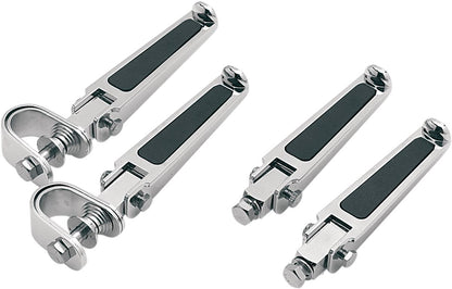 Drag Specialties FOOTPEGS W/ RUBBER INLAY CHROME BOLT-ON 17-6452A BXLB1
