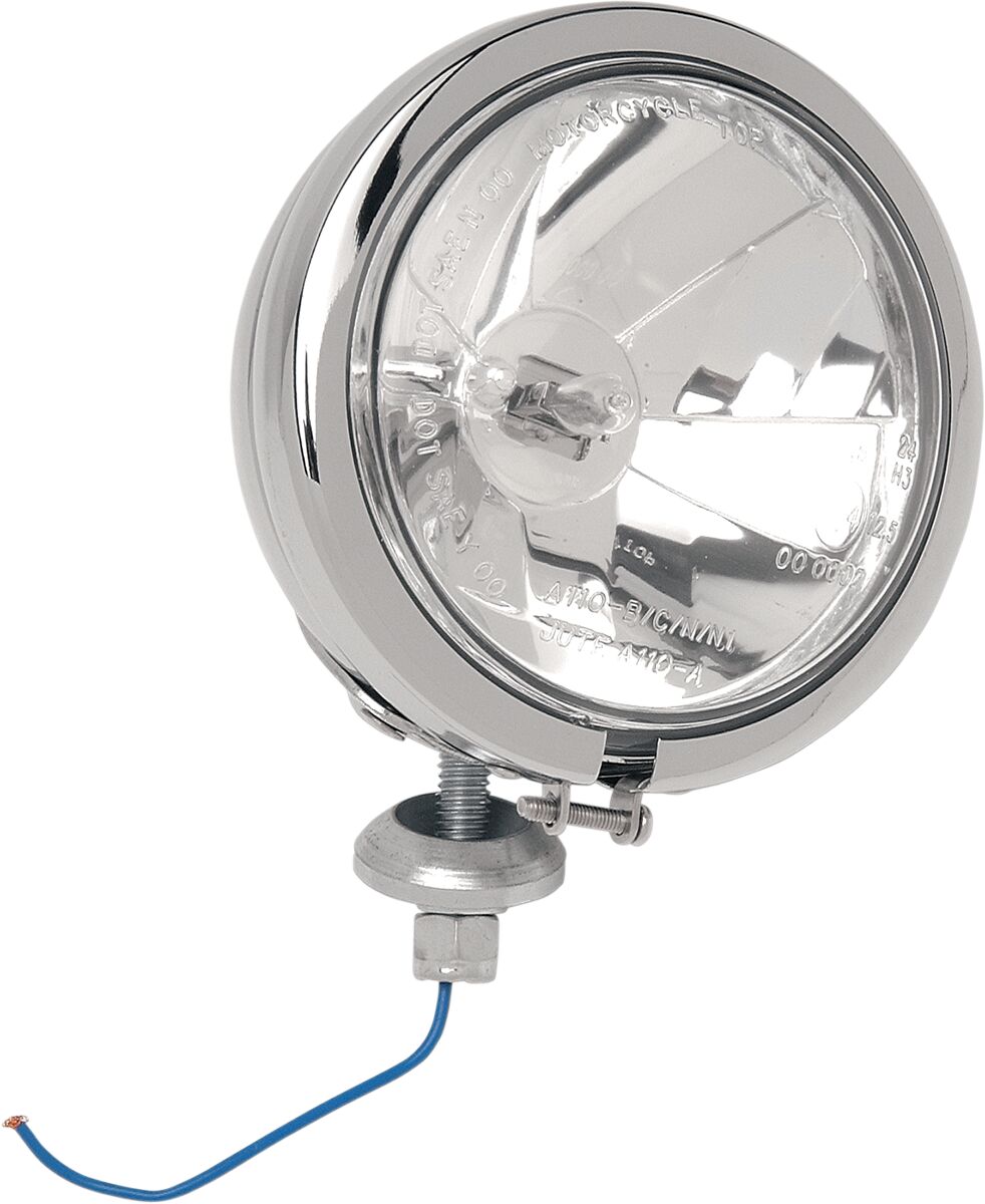 Drag Specialties SPOTLIGHT DIAMOND-STYLE 4.5" STUD-MOUNT CLEAR LENS CHROME 20-0412