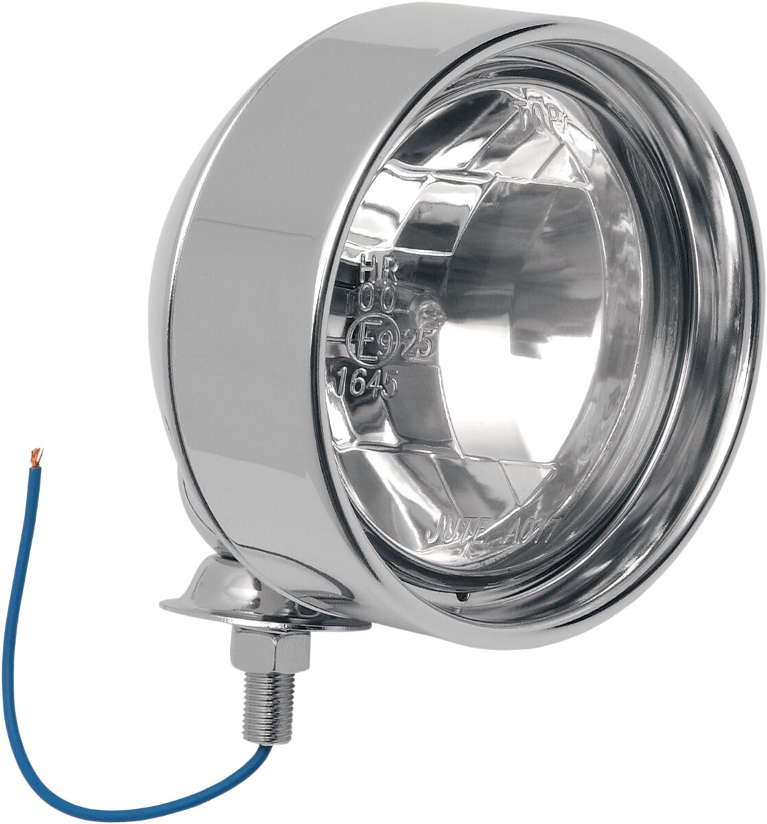 Drag Specialties SPOTLIGHT 4" STUD-MOUNT CLEAR LENS DEEP-DISH TRIM RING CHROME L21-6094
