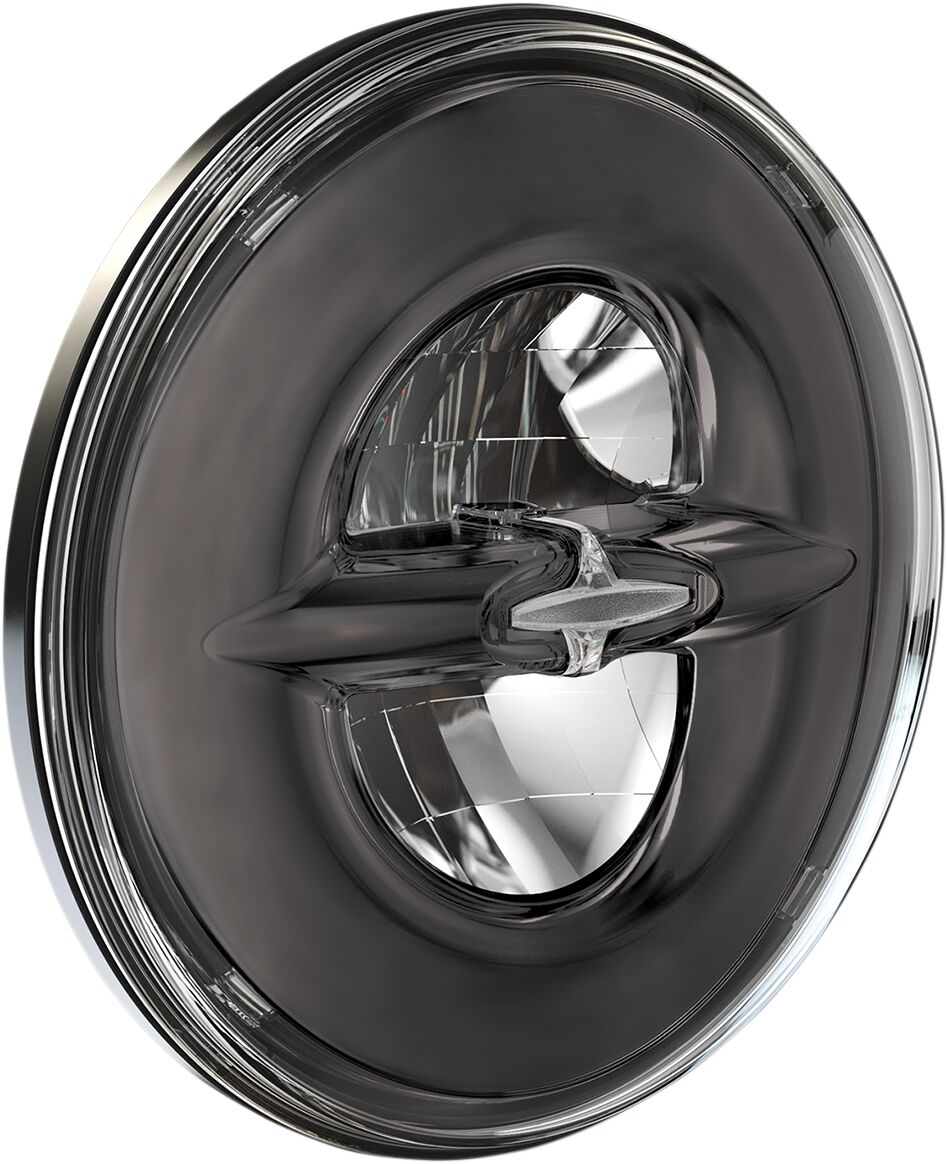 Drag Specialties HEADLIGHT 7" W/MOUNTING RING REFLECTOR 12V LED DARK CHROME 0556214