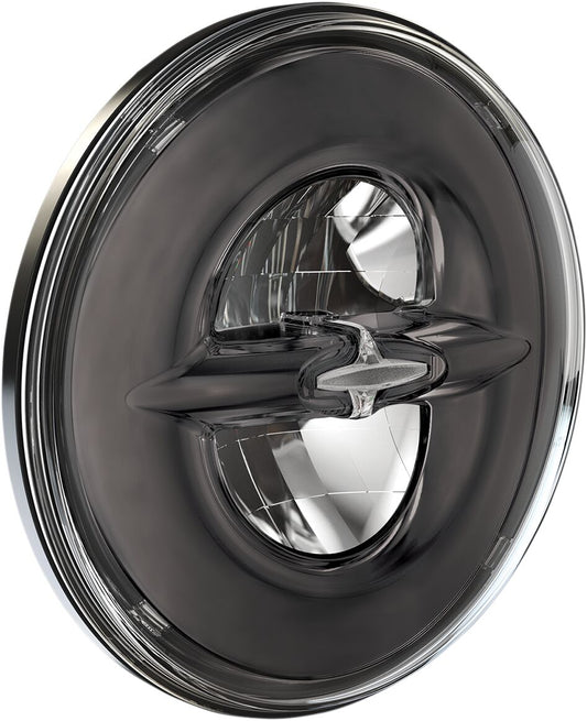 Drag Specialties HEADLIGHT 7" W/MOUNTING RING REFLECTOR 12V LED DARK CHROME 0556214