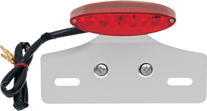 Drag Specialties MINI LED CAT EYE TAILLIGHT W/ LICENSE PLATE MOUNT RED LENS L24-65D9RLEDK
