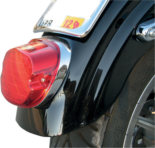 Drag Specialties TAILLIGHT LOW-PROFILE LED RED LENS W/ TOP TAGLIGHT L24-0436CRLED