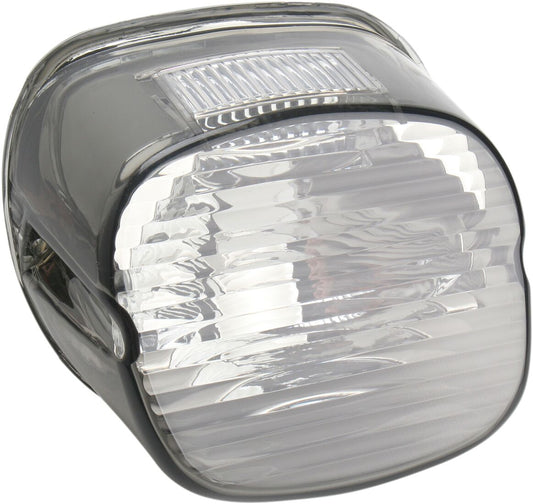 Drag Specialties TAILLIGHT LAYDOWN LED SMOKE LENS W/ TOP TAGLIGHT 12-0417M