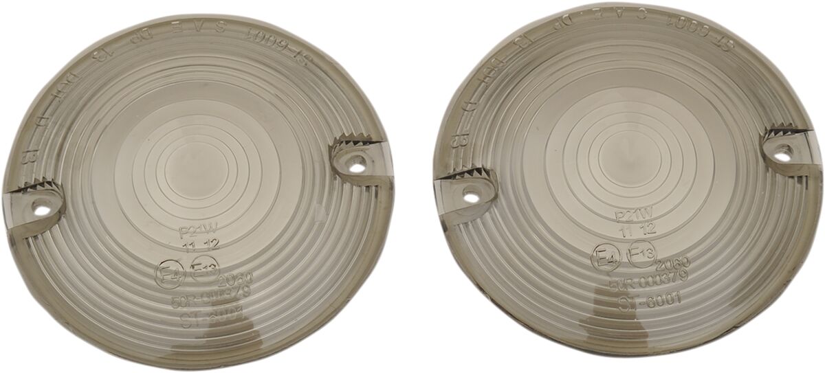 Drag Specialties TURN SIGNAL LENSES FLAT-STYLE SMOKE 12-0203-ML2D