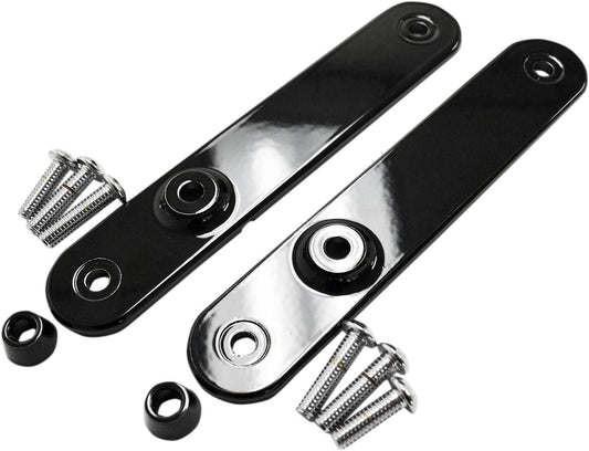 Drag Specialties GLOSS BLACK TURN SIGNAL RELOCATION MOUNTS 2020-0895