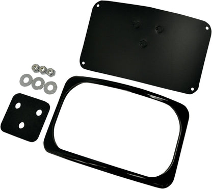 Drag Specialties LICENSE PLATE MOUNT THREE-BOLT SMALL RADIUS BLACK 2030-0628