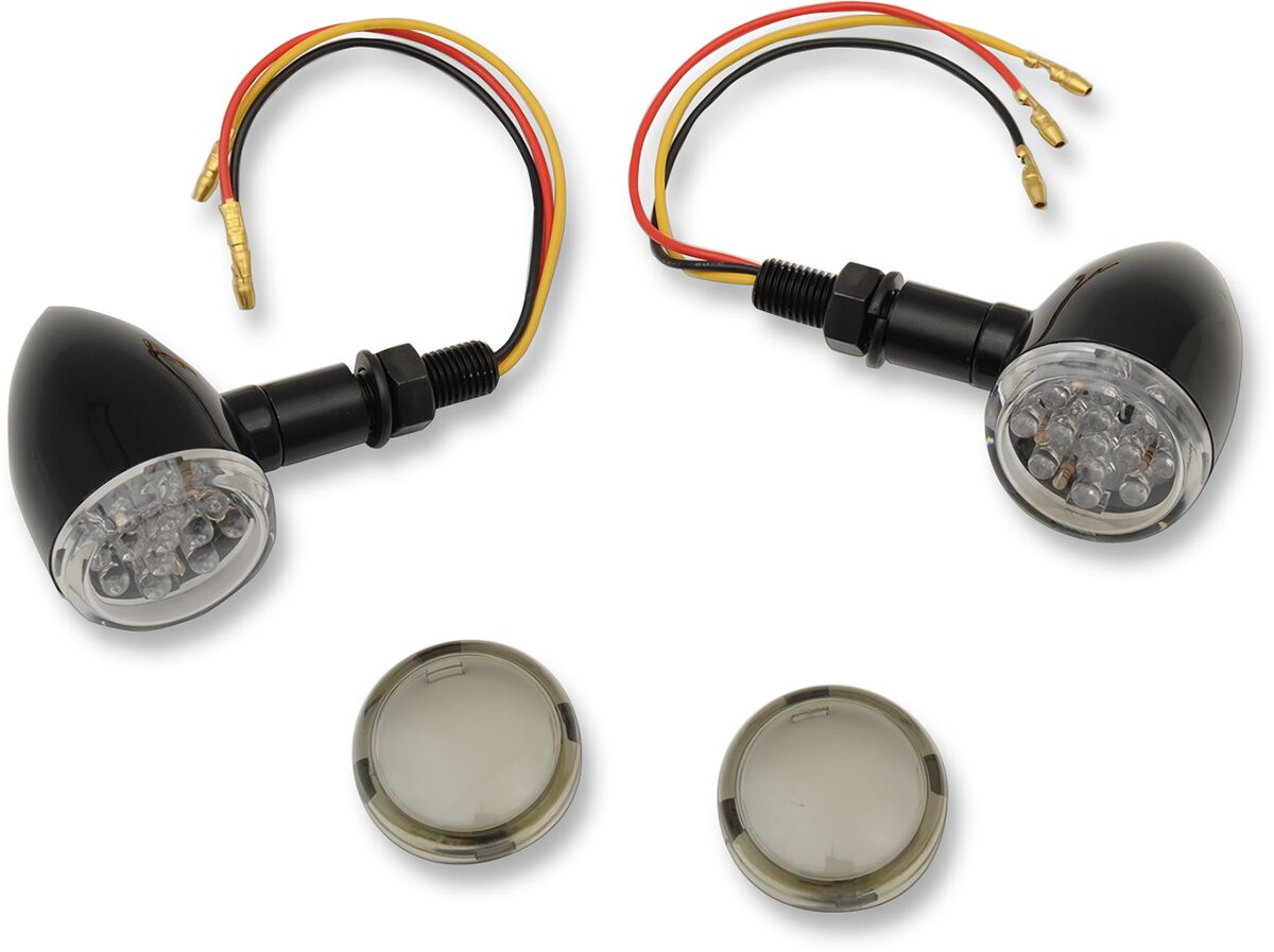 Drag Specialties LED MINI DEUCE MARKER LIGHT KIT BLACK/AMBER 20-6390BC/MIQ