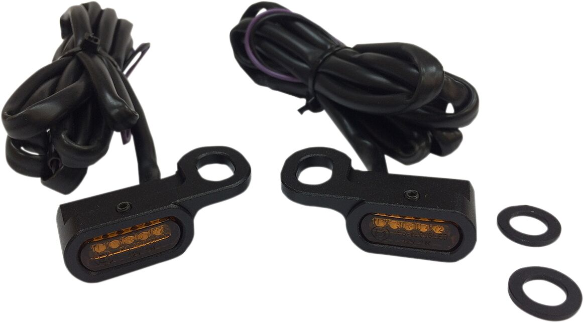 Drag Specialties LIGHTS MARKER HANDLEBAR BLACK/AMBER LED L22-0229MBAENU