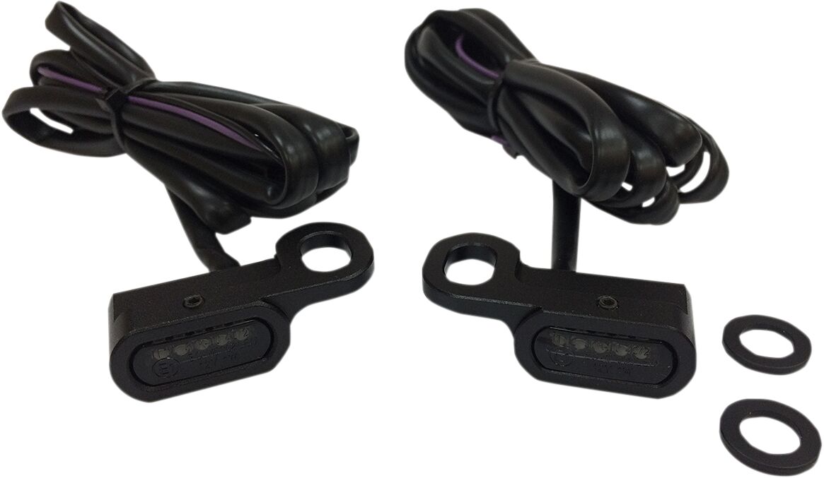 Drag Specialties LIGHTS MARKER HANDLEBAR BLACK/SMOKE LED L22-0229MBMENU