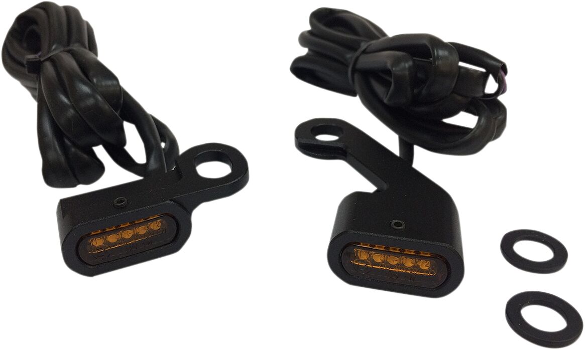 Drag Specialties LIGHTS MARKER HANDLEBAR BLACK/AMBER LED L22-0232MBAENU