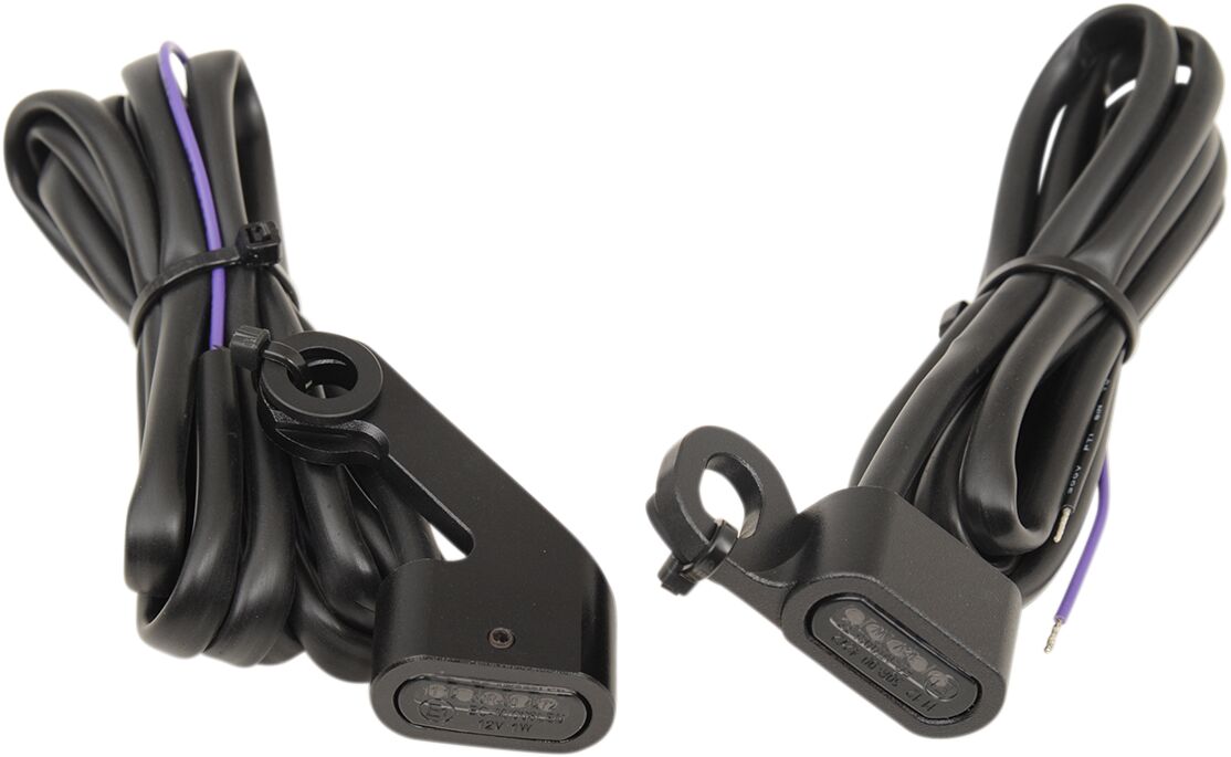 Drag Specialties LIGHTS MARKER HANDLEBAR BLACK/SMOKE LED L22-0232MBMENU