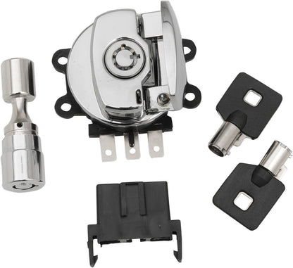 Drag Specialties CHROME SIDE HINGE IGNITION SWITCH WITH FORK LOCK 21-0209K