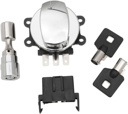 Drag Specialties CHROME SIDE HINGE IGNITION SWITCH WITH FORK LOCK 21-0209K