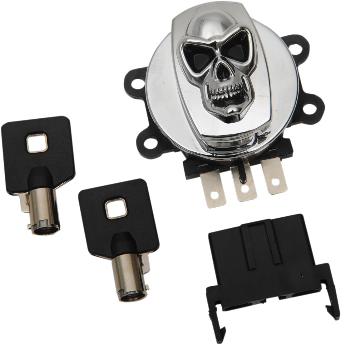 Drag Specialties SWITCH IGNITION SKULL CHROME 21-0209SKD