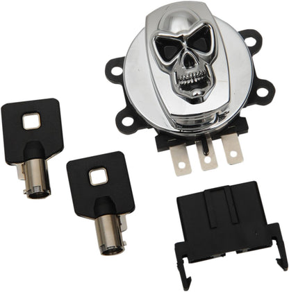 Drag Specialties SWITCH IGNITION SKULL CHROME 21-0209SKD