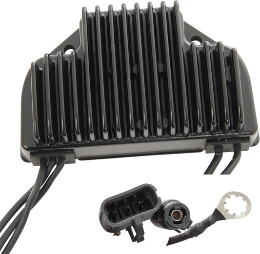 Drag Specialties SOLID-STATE REGULATOR BLACK 74494-02BK