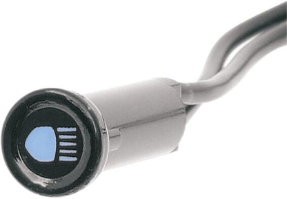 Drag Specialties SNAP-IN INDICATOR LIGHT HI-BEAM 0.3" BLACK BEZEL 160902