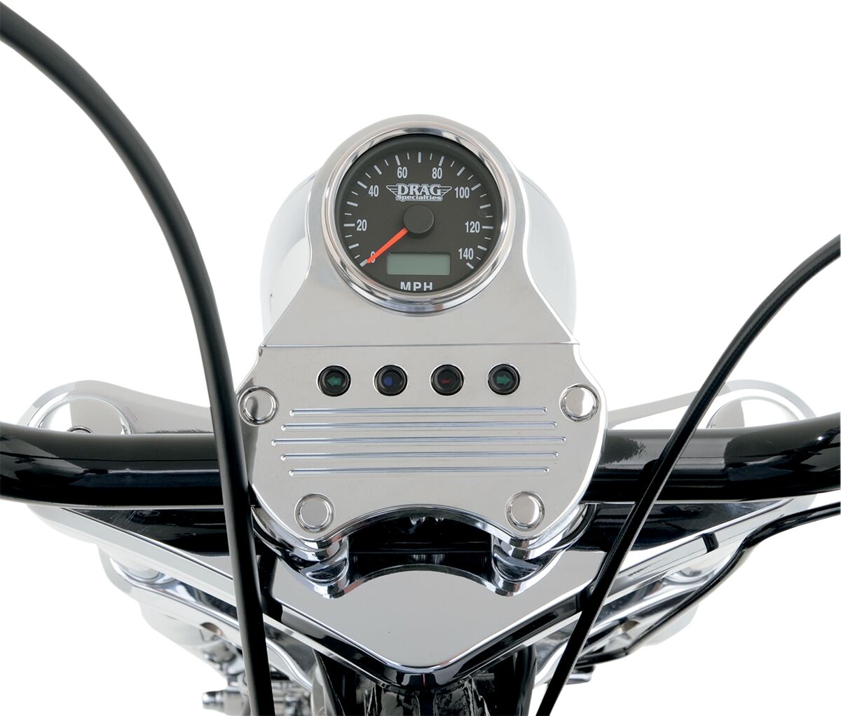 Drag Specialties SNAP-IN INDICATOR LIGHT HI-BEAM 0.3" BLACK BEZEL 160902