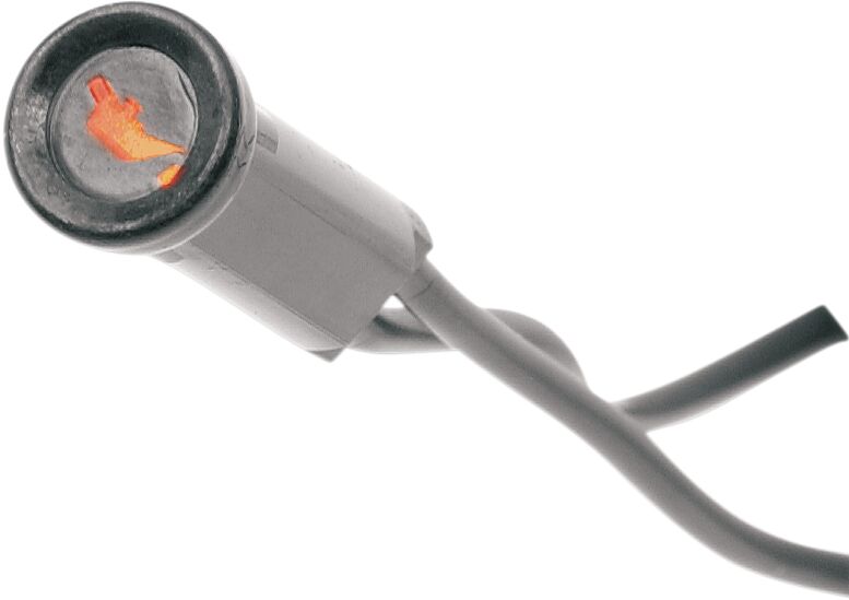 Drag Specialties SNAP-IN INDICATOR LIGHT OIL-PRESSURE 0.3" BLACK BEZEL 160900