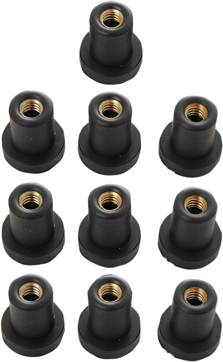 Drag Specialties NUT WELL(8099)1/4-20 10PK 62309