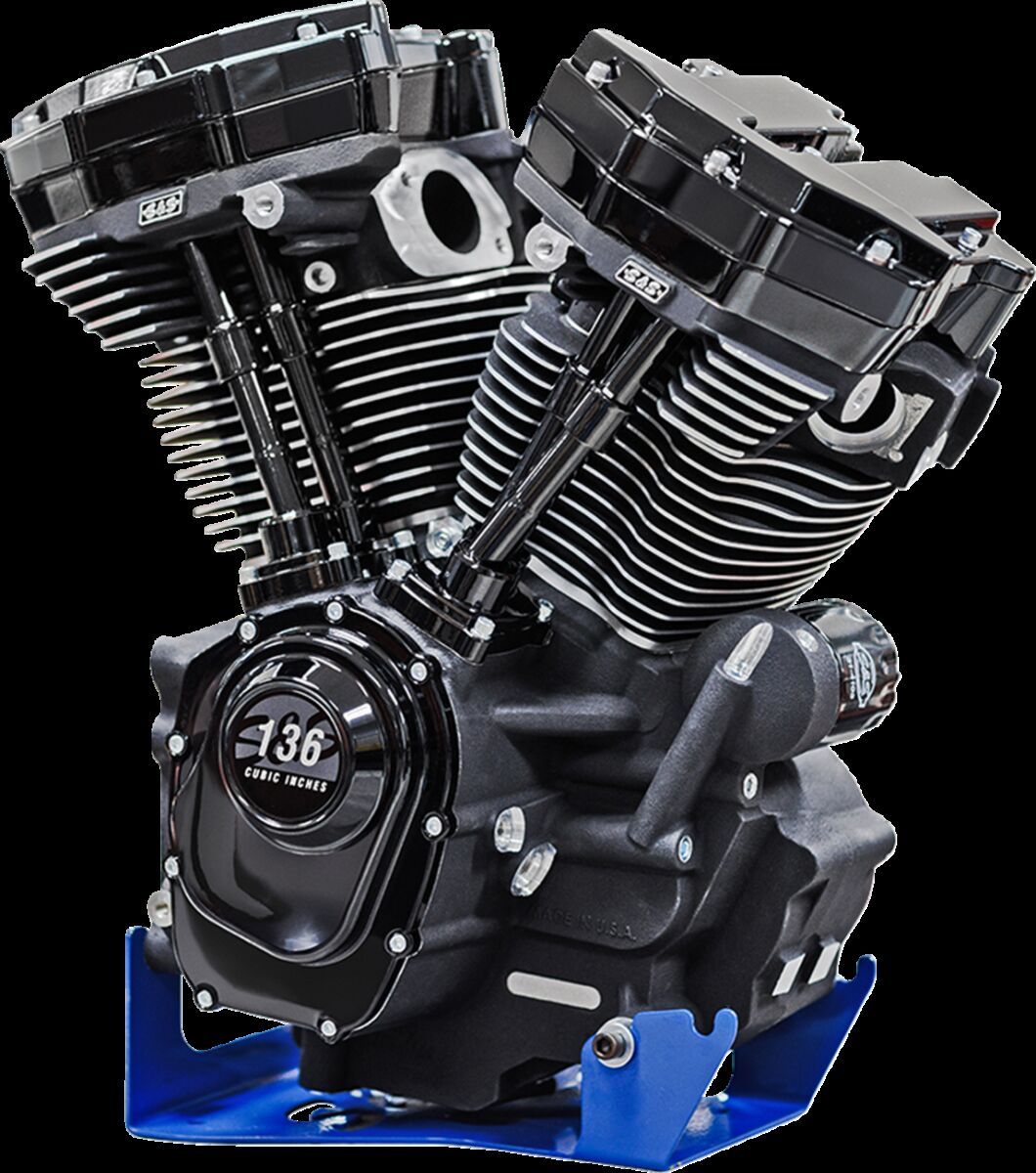 S&S CYCLE Engine 136 Blk w/550G Cam OilCool RaceOnly M8 17-23 Touring 310-1289