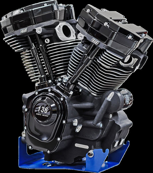 S&S CYCLE Engine 136 Blk w/550G Cam OilCool RaceOnly M8 17-23 Touring 310-1289