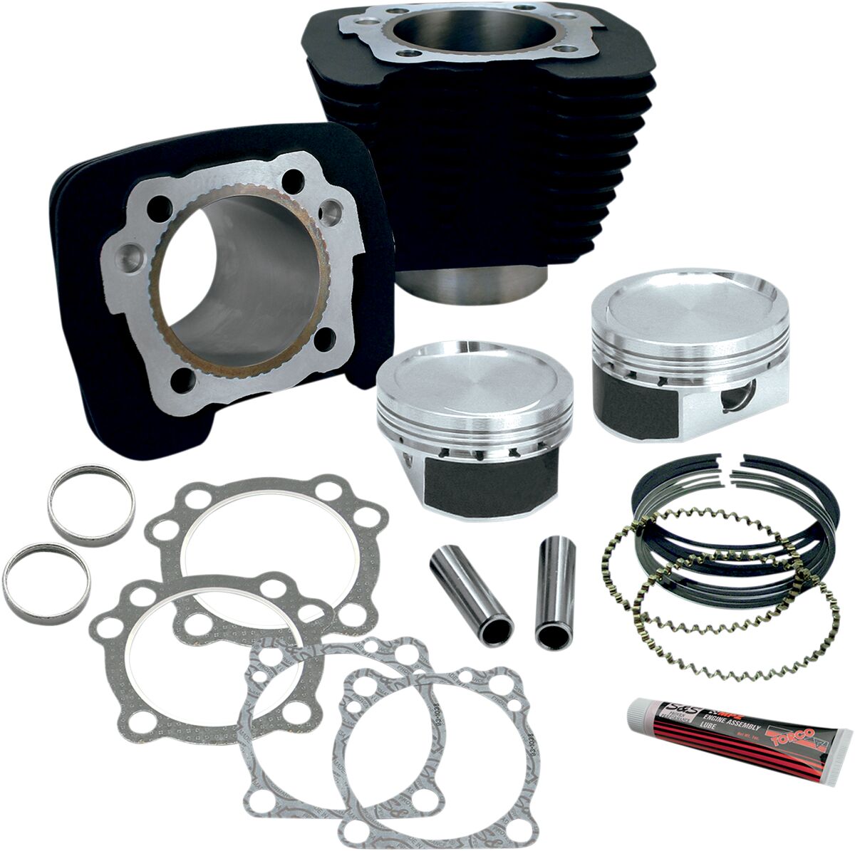 S&S CYCLE CYLINDER-KIT 883-1200 BLACK 910-0687