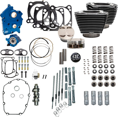 S&S CYCLE 132" Power Package Engine Performance Kit - Chain Drive - Water Cooled - M8 310-1235