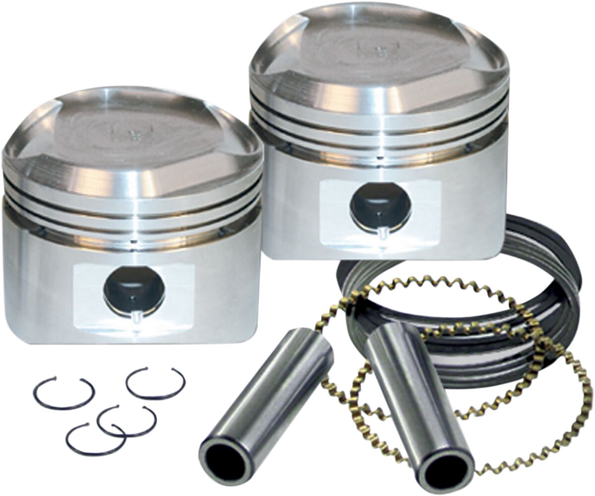 S&S CYCLE SUPER STOCK PISTON KIT 3 1/2" +0.010" LOW COMPRESSION W/ RINGS 92-2047